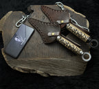 Naruto Shippuden: Handmade Custom Minato Kunai with Leather Sheath | Minato 4th Hokage | Yellow Flash Kunai