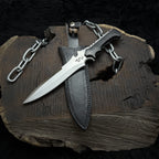 Resident evil 4 Remake Jack Krauser Knife Replica(New Shape): D2 Steel Full Tang with Leather Sheath