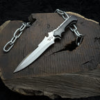Resident evil 4 Remake Jack Krauser Knife Replica(New Shape): D2 Steel Full Tang with Leather Sheath