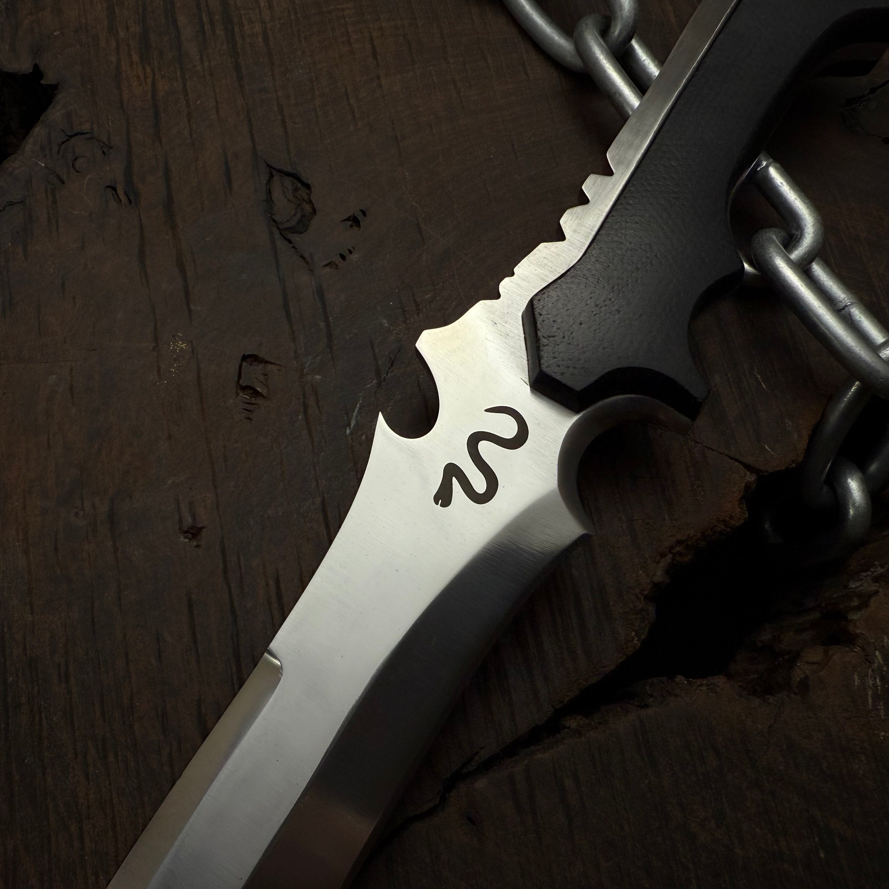 Resident evil 4 Remake Jack Krauser Knife Replica(New Shape): D2 Steel Full Tang with Leather Sheath
