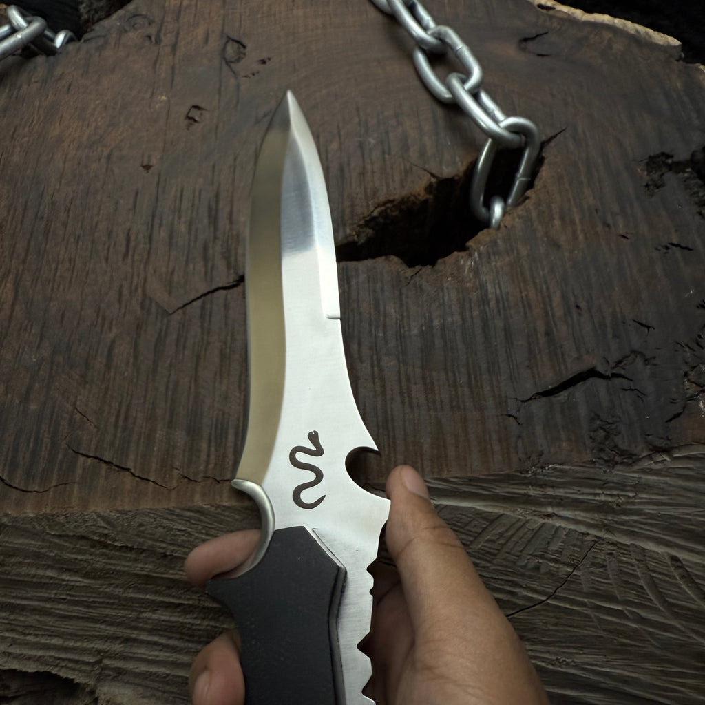 Resident evil 4 Remake Jack Krauser Knife Replica(New Shape): D2 Steel Full Tang with Leather Sheath