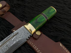 Handmade Damascus Antique Kukri Knife with Leather Sheath