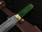 Handmade Damascus Antique Kukri Knife with Leather Sheath