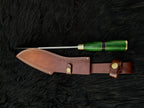 Handmade Damascus Antique Kukri Knife with Leather Sheath