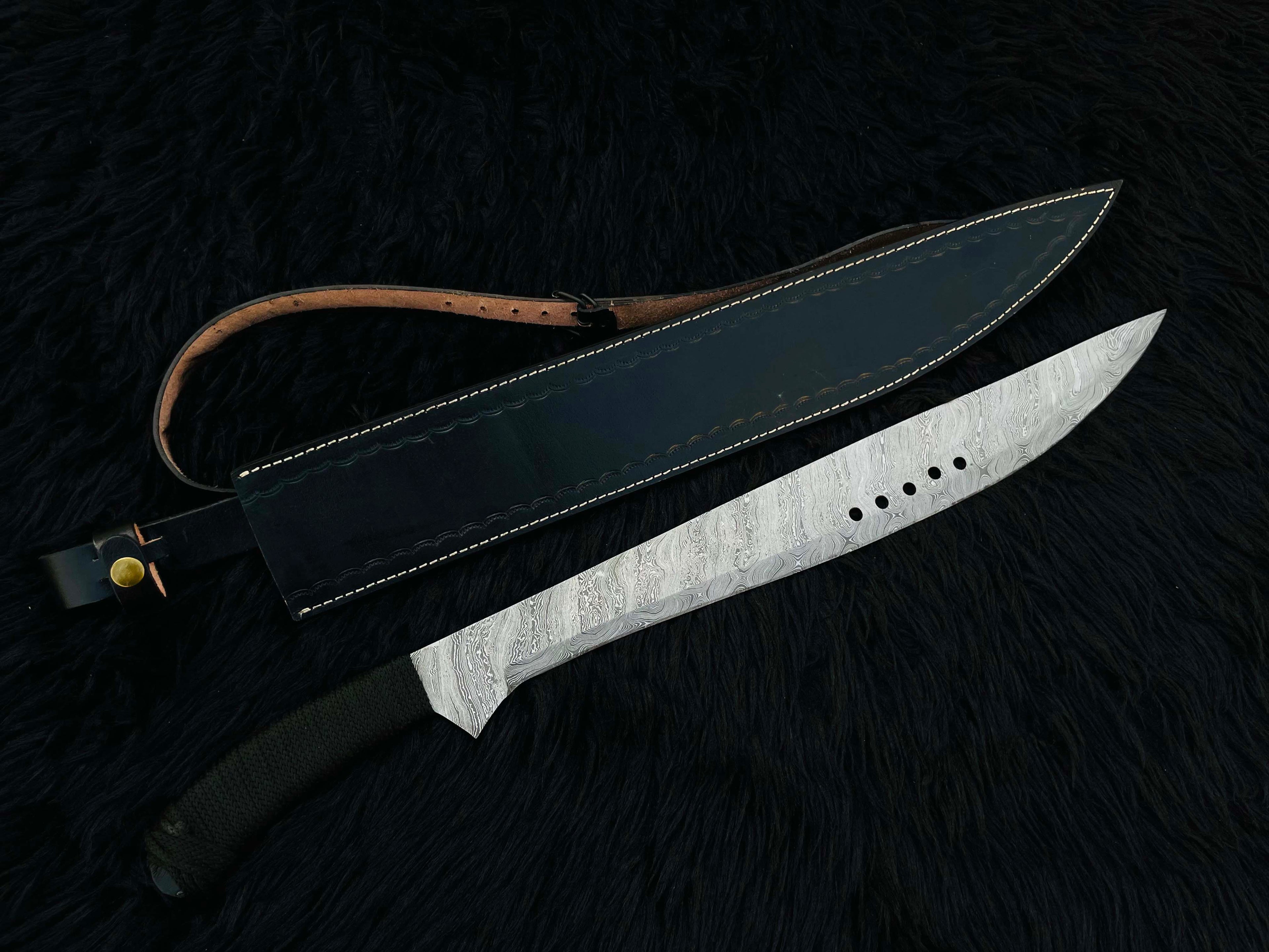Custom Handmade Book of Eli Replica Machete with Leather Sheath