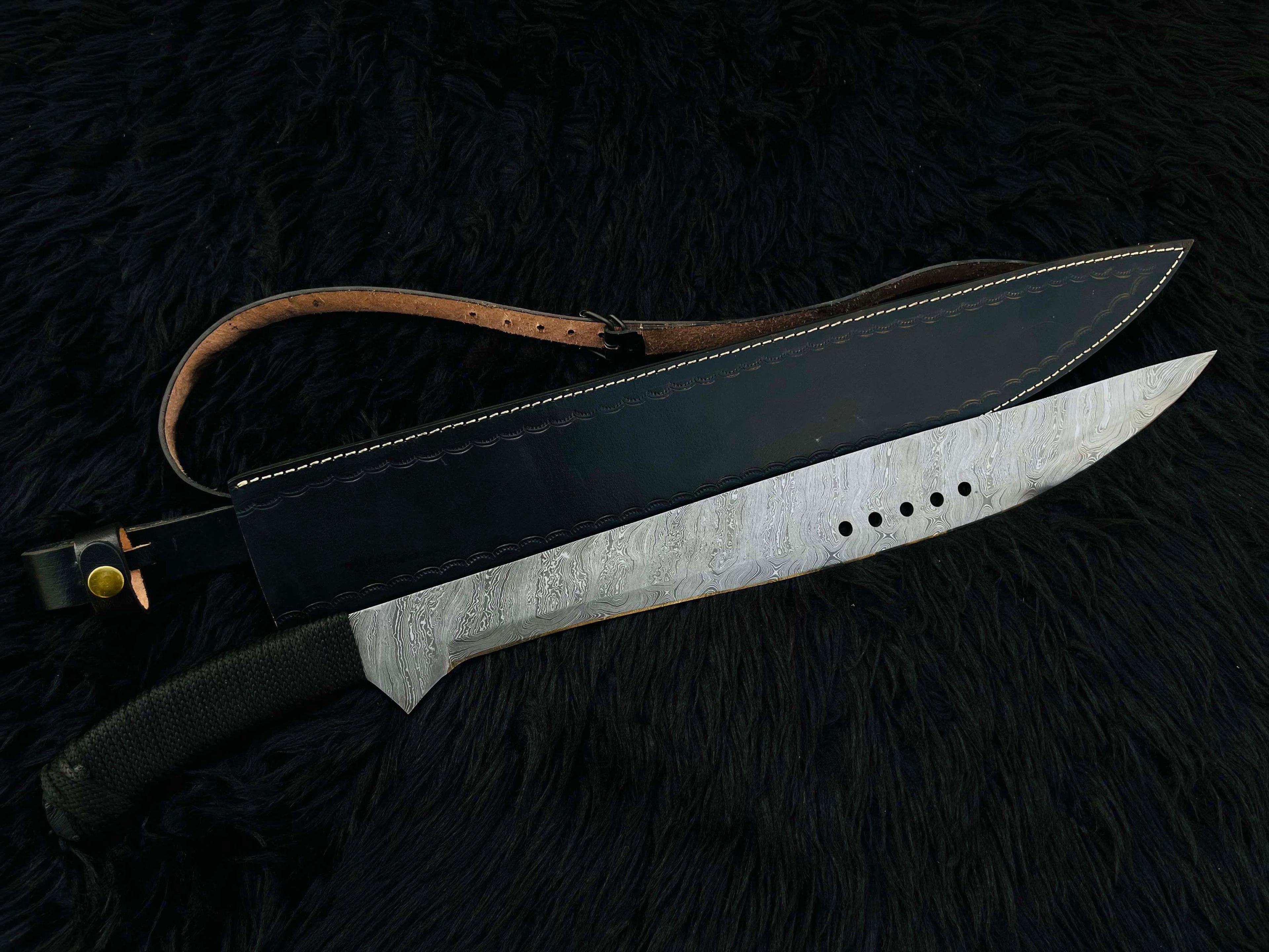 Custom Handmade Book of Eli Replica Machete with Leather Sheath