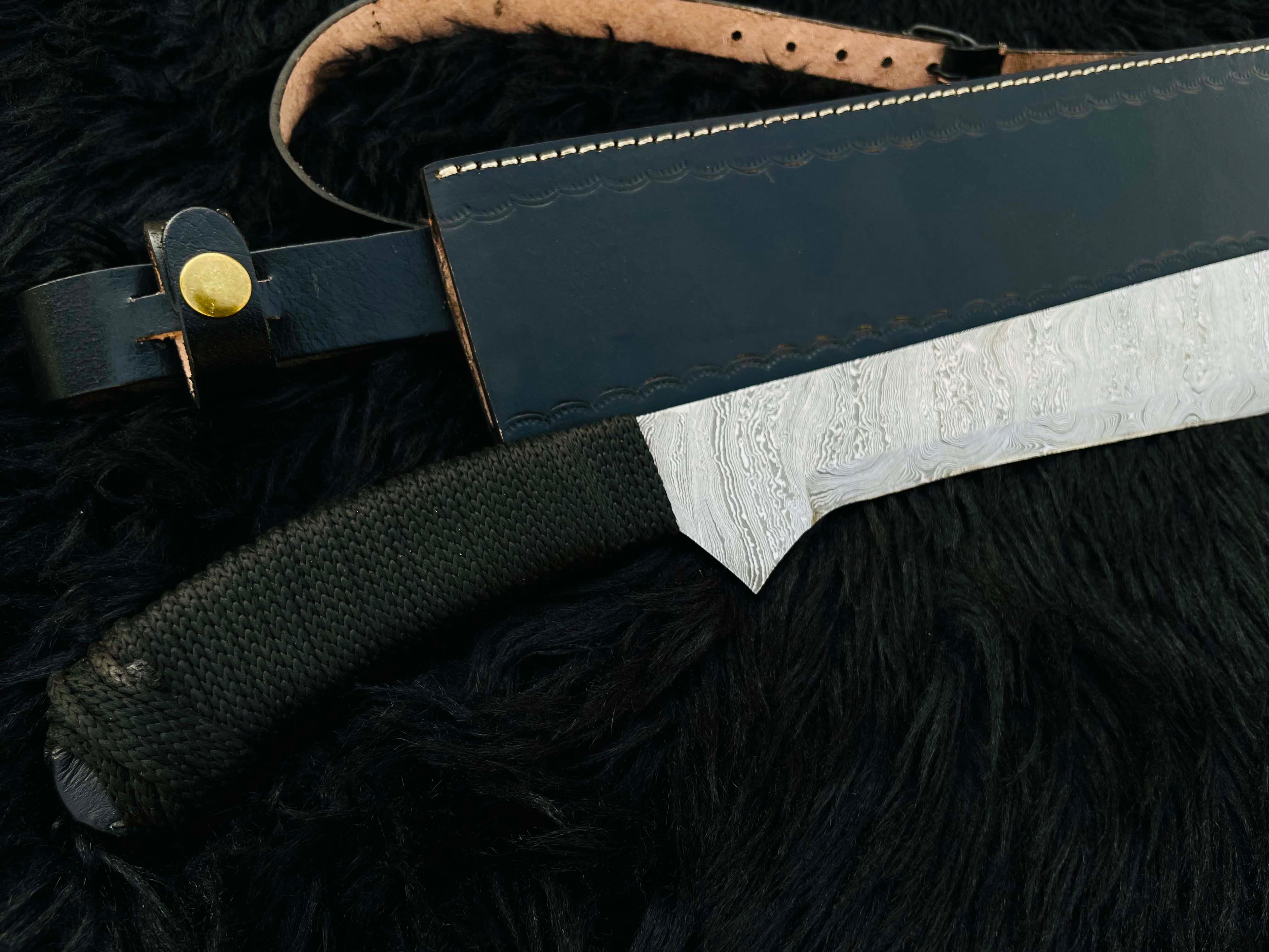 Custom Handmade Book of Eli Replica Machete with Leather Sheath