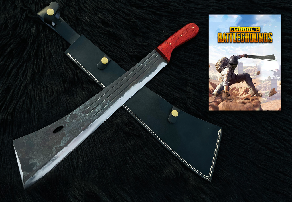 Handmade Exclusive PUBG Replica Machete with Leather Sheath