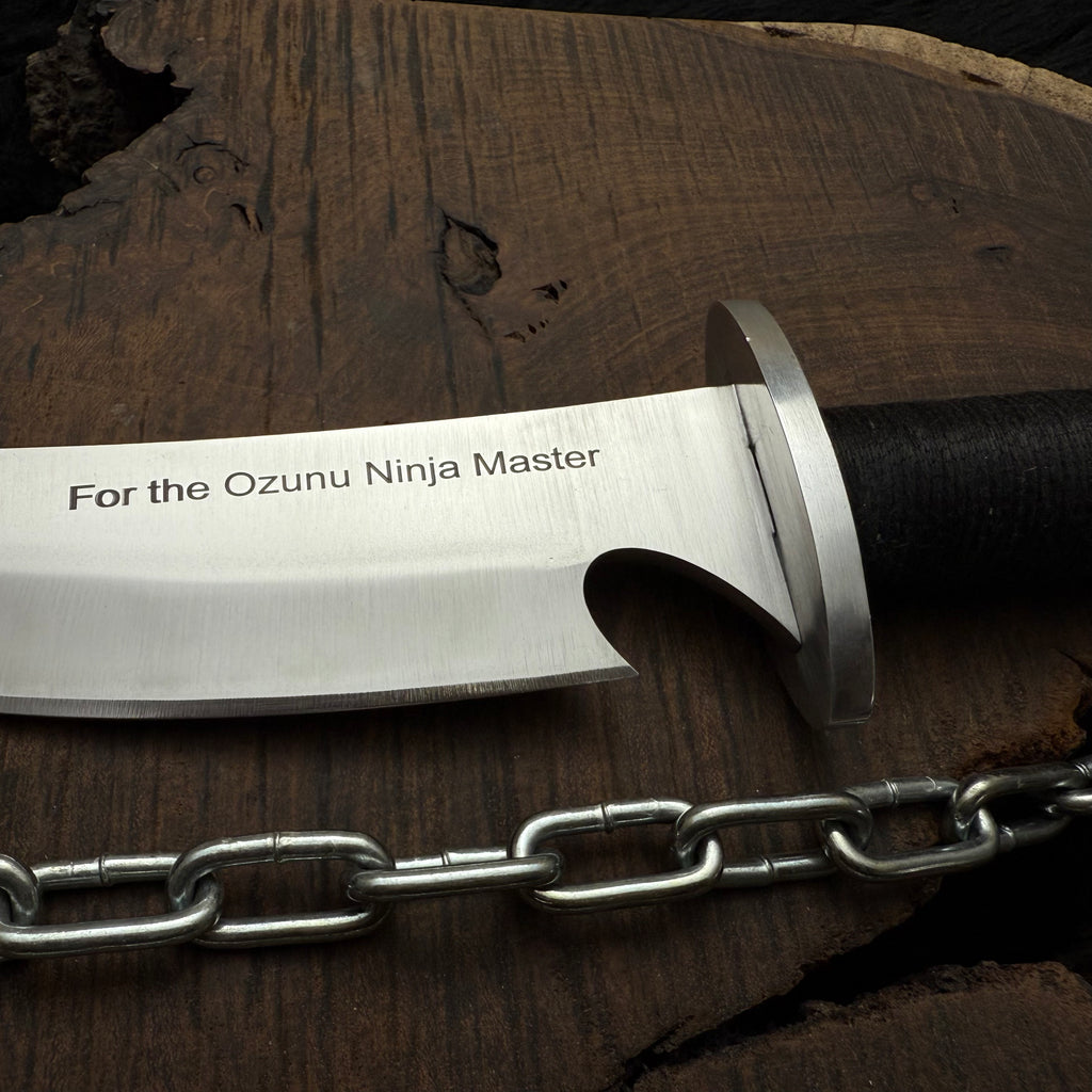 Custom Handmade Ninja Assassin Chained Knife With Leather Sheath