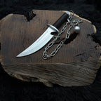 Custom Handmade Ninja Assassin Chained Knife With Leather Sheath