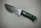 Handmade Damascus Green Tracker with Leather Sheath | Camping Tracker | Gift For him | Hunting Gear | Tom Brown knife | Full Tang | Antique Knife