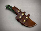 Handmade Damascus Green Tracker with Leather Sheath | Camping Tracker | Gift For him | Hunting Gear | Tom Brown knife | Full Tang | Antique Knife