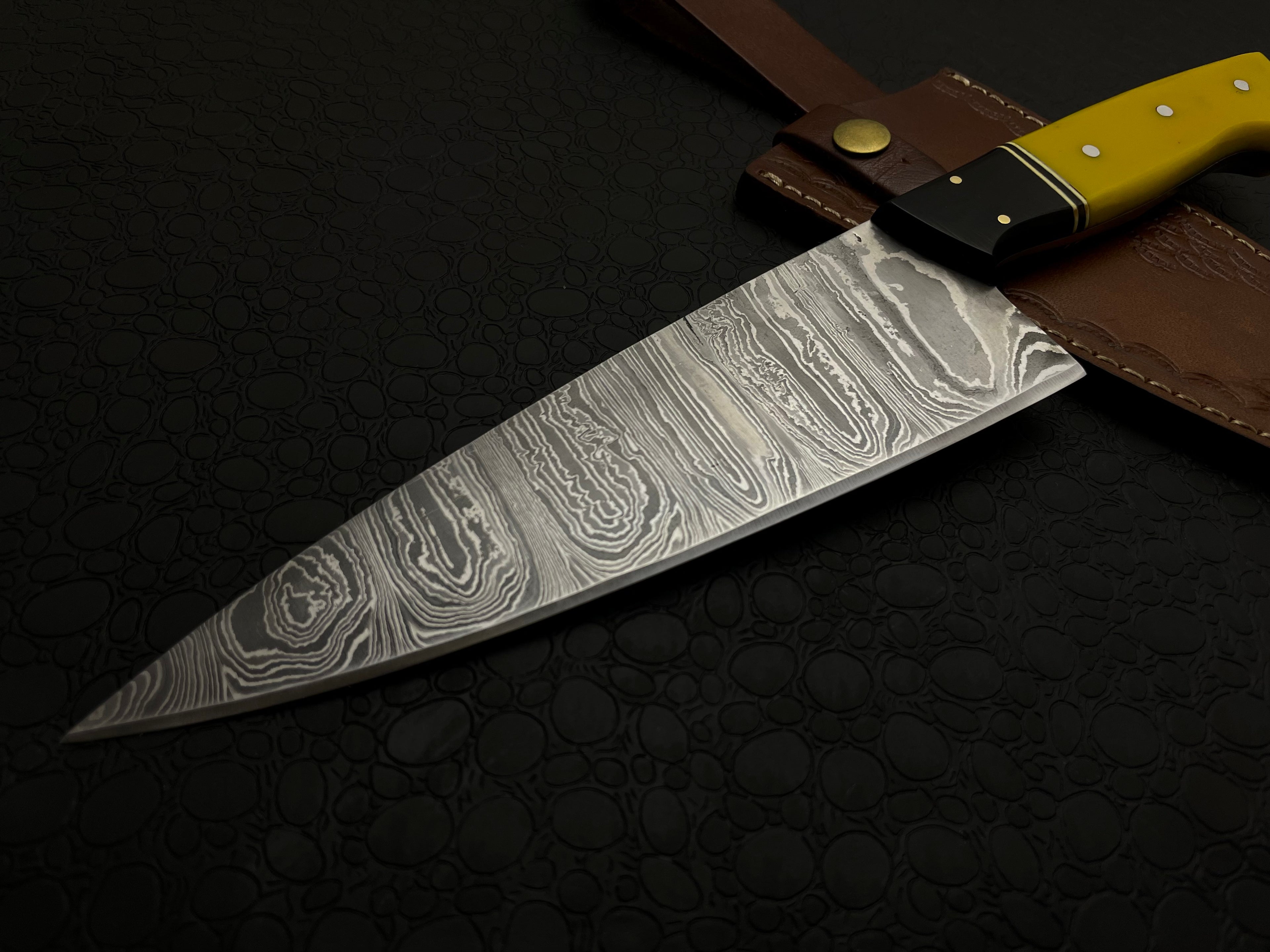 Custom Handmade Damascus Steel Chef Knife