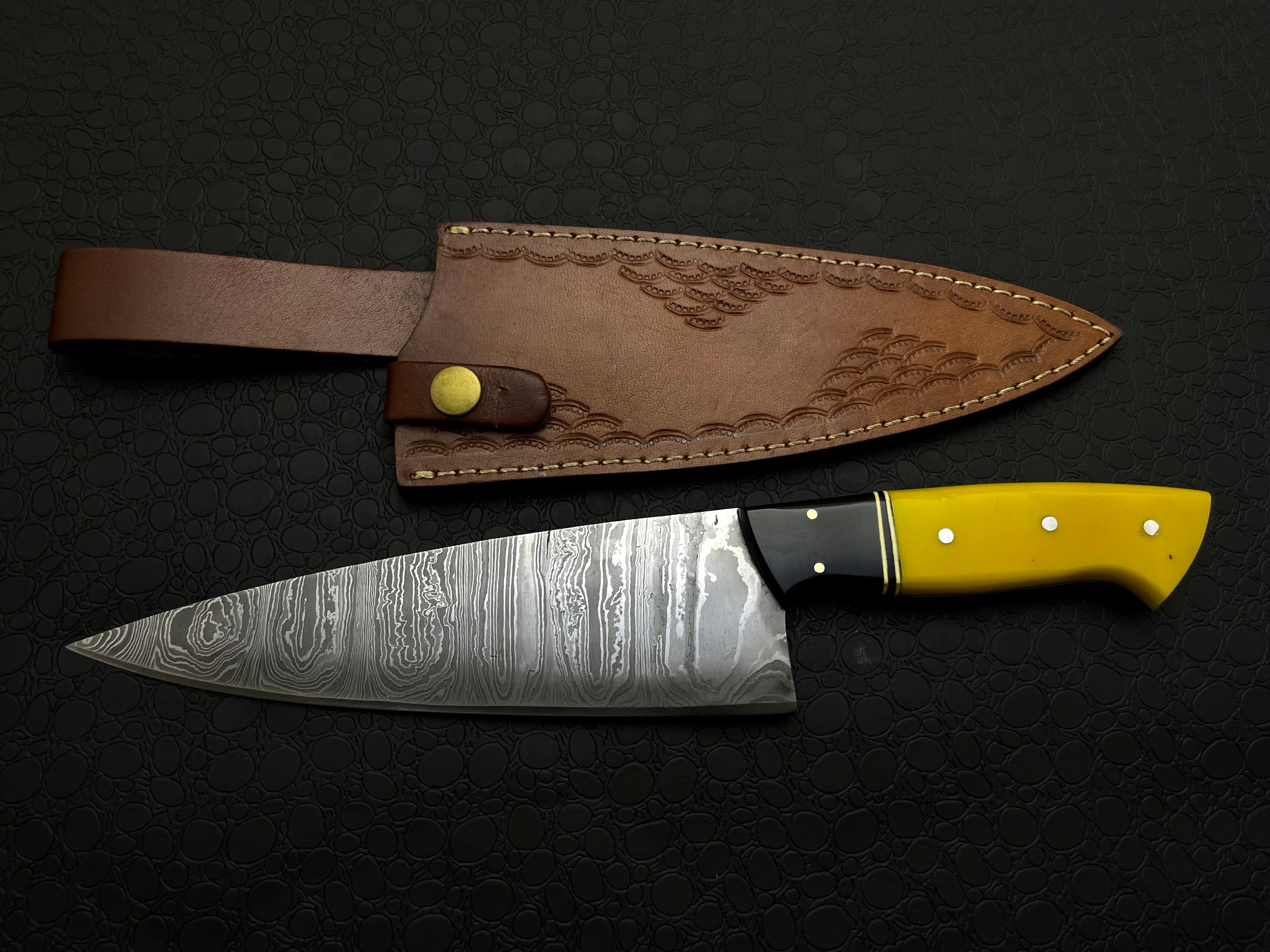 Custom Handmade Damascus Steel Chef Knife