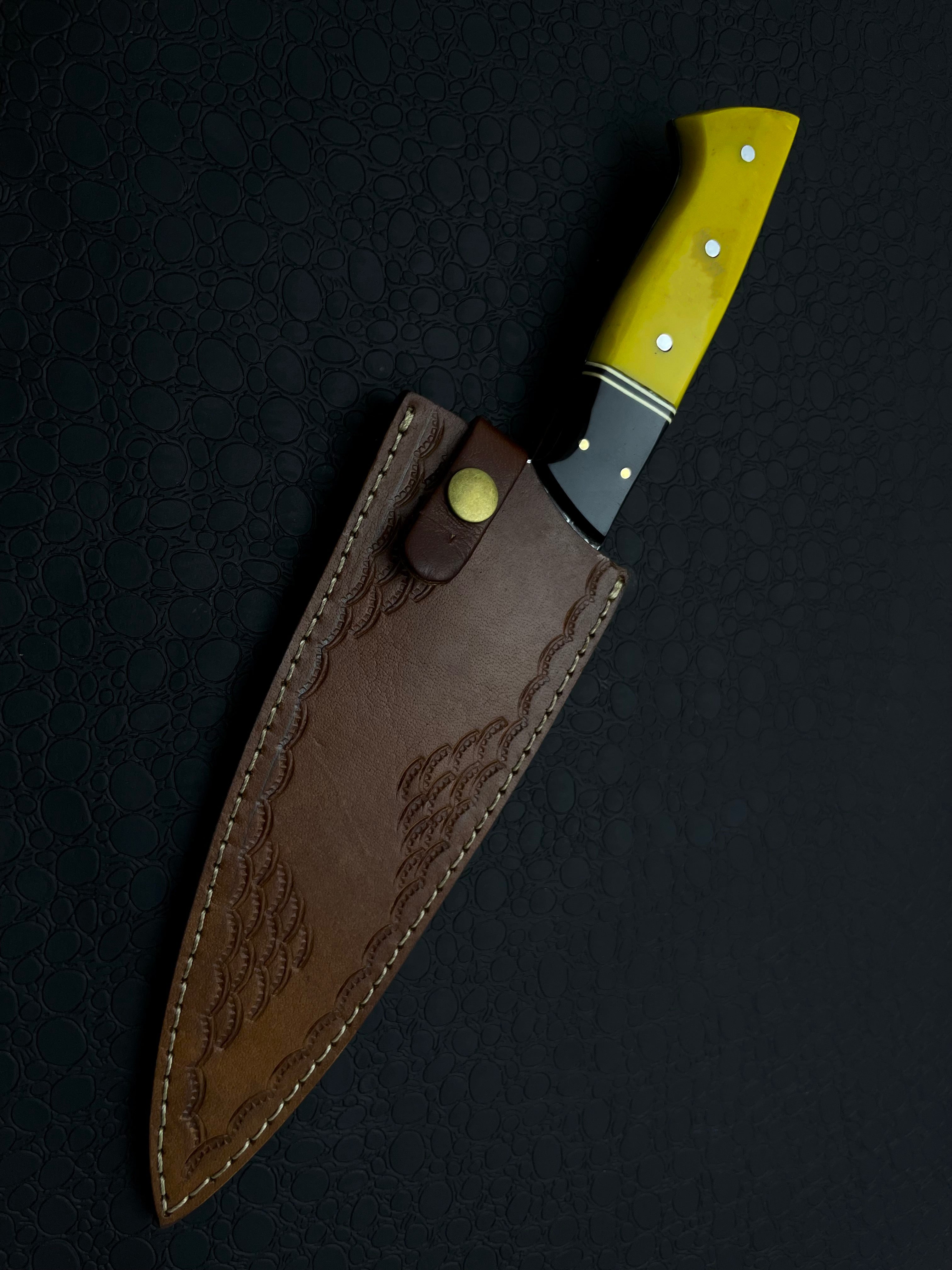 Custom Handmade Damascus Steel Chef Knife