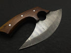 Handmade Damascus steel Kitchen Ulu Knife and Pizza Cutter