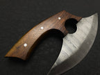 Handmade Damascus steel Kitchen Ulu Knife and Pizza Cutter