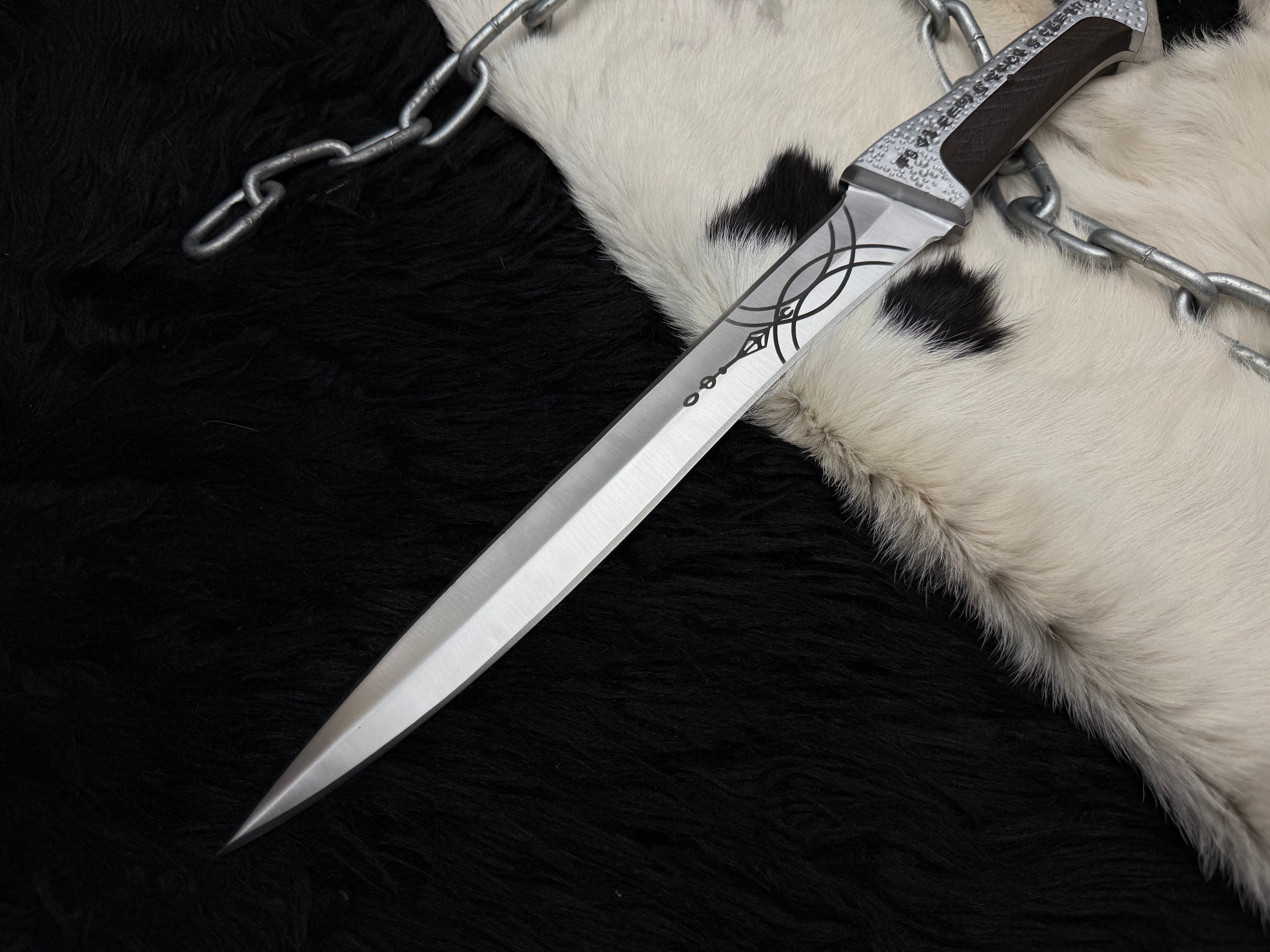 Handmade Dune Paul Atreides Crysknife with Leather Sheath | Dune 2 knifes | Dune cosplay | Dune movie collectibles