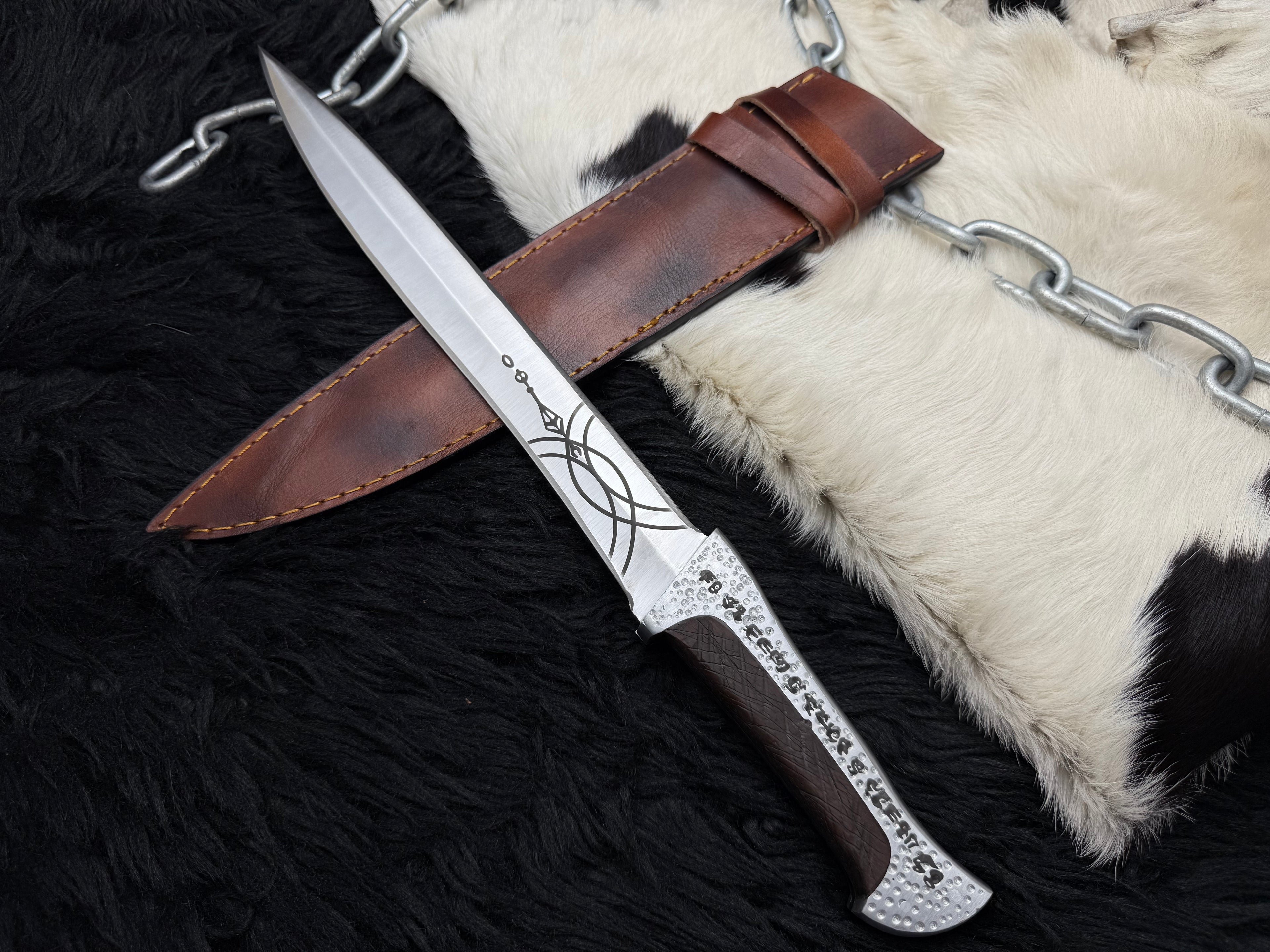 Handmade Dune Paul Atreides Crysknife with Leather Sheath | Dune 2 knifes | Dune cosplay | Dune movie collectibles