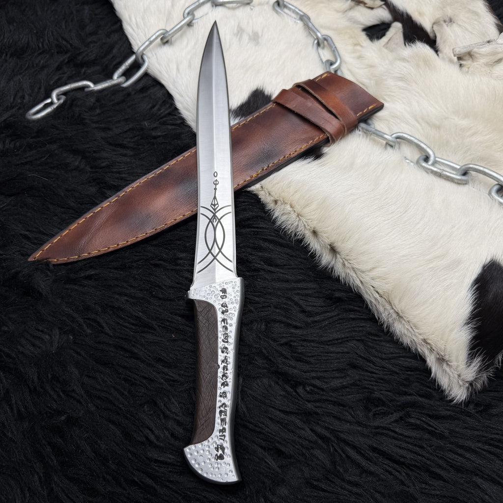 Handmade Dune Paul Atreides Crysknife with Leather Sheath | Dune 2 knifes | Dune cosplay | Dune movie collectibles