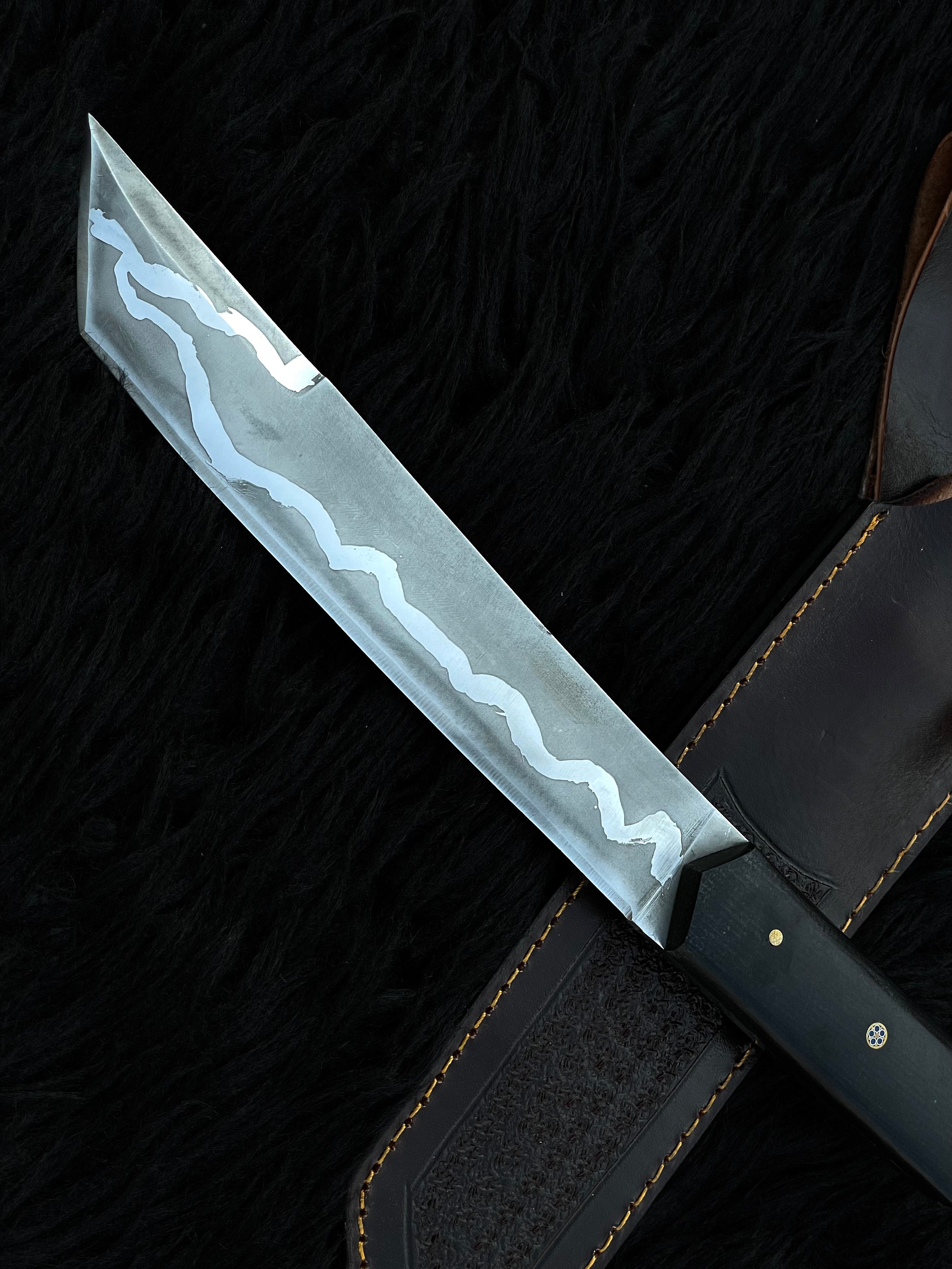 Handmade Premium Samurai Tanto with Leather Sheath