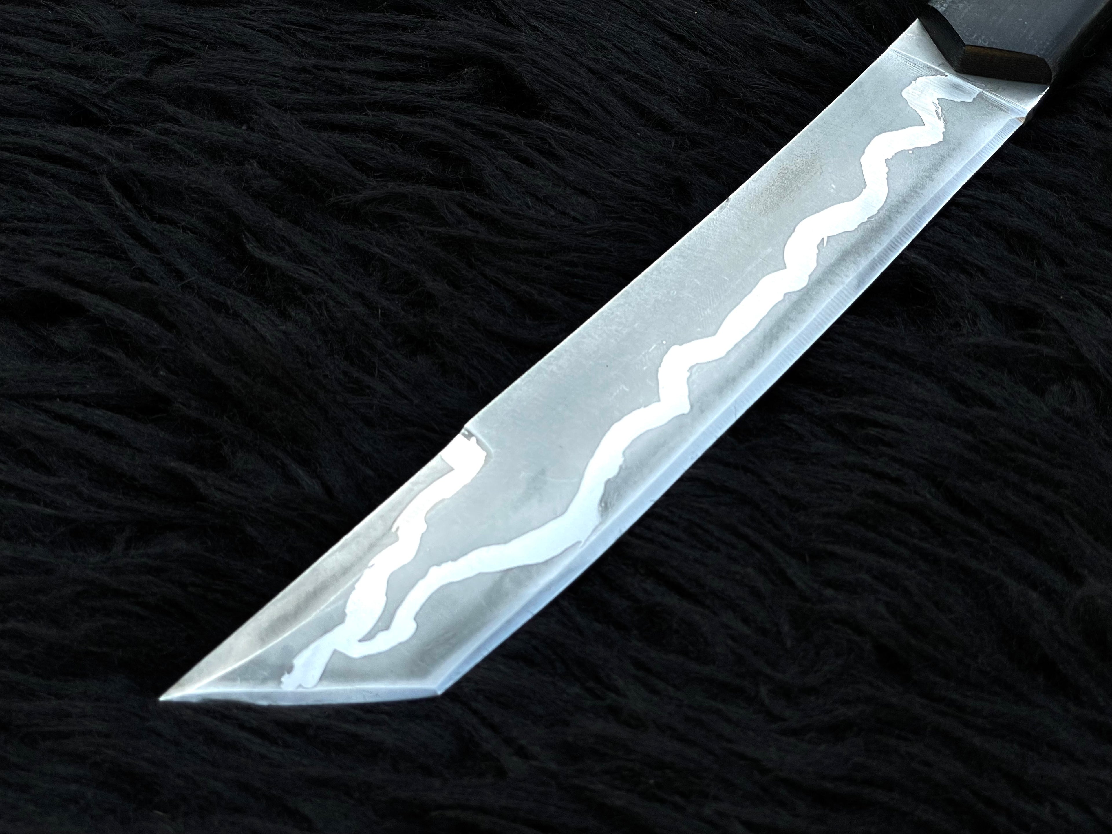 Handmade Premium Samurai Tanto with Leather Sheath