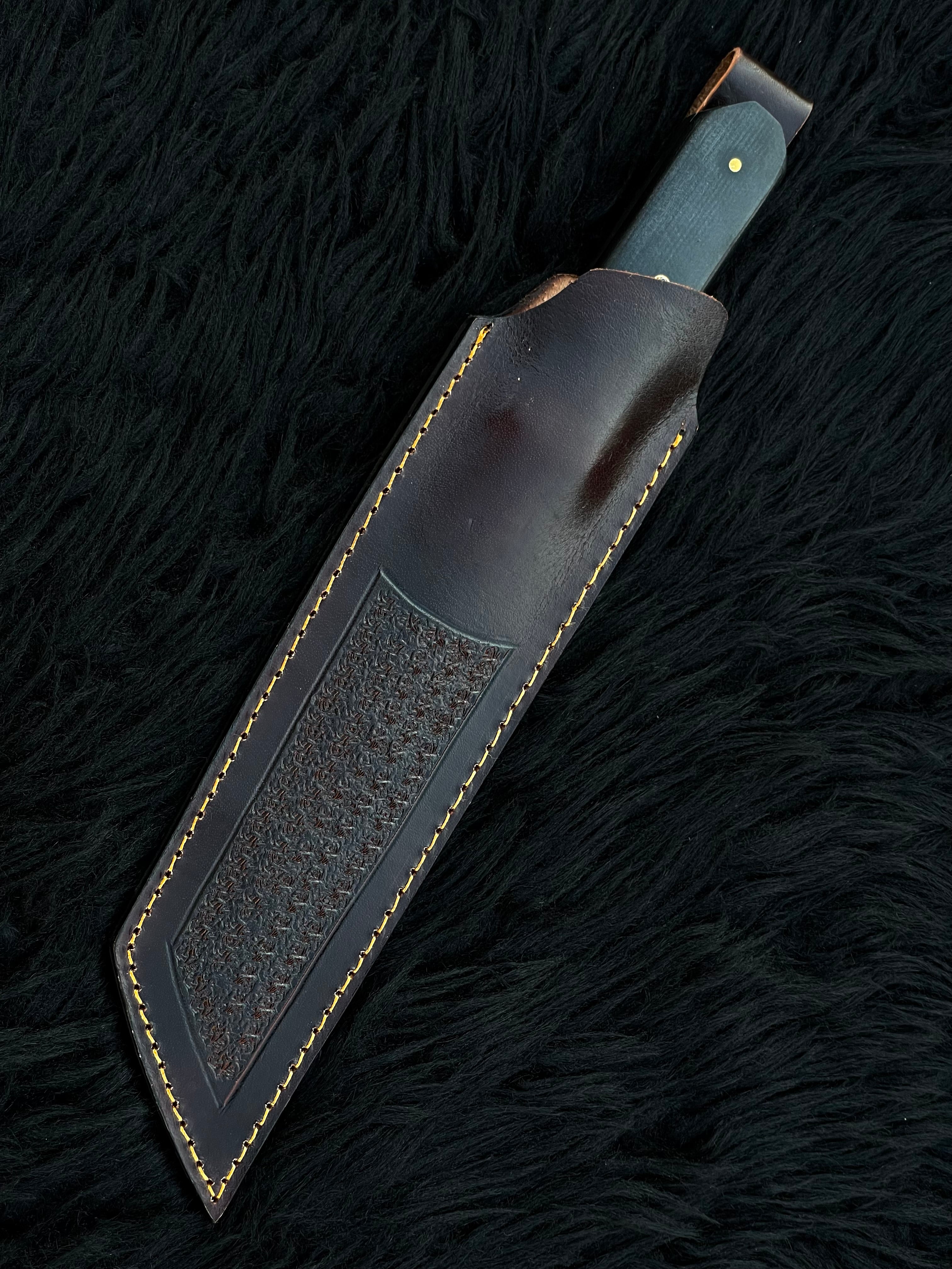 Handmade Premium Samurai Tanto with Leather Sheath