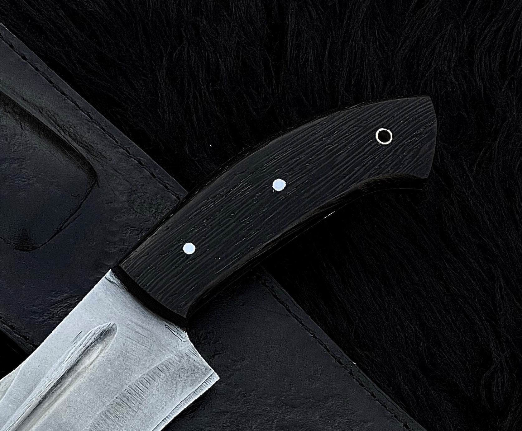 Exclusive Handmade Full Tang Hunting Knife with Leather Sheath