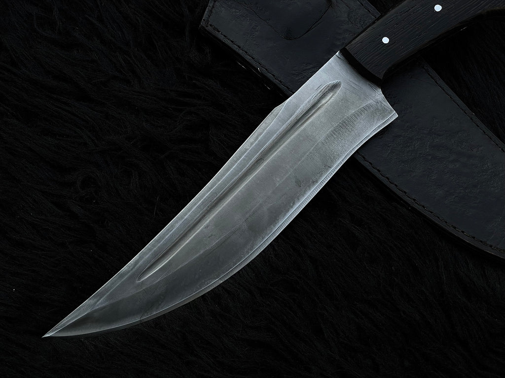 Exclusive Handmade Full Tang Hunting Knife with Leather Sheath