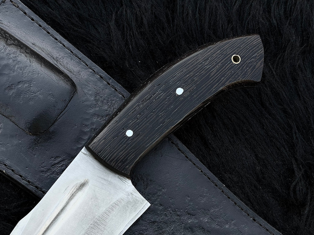 Exclusive Handmade Full Tang Hunting Knife with Leather Sheath