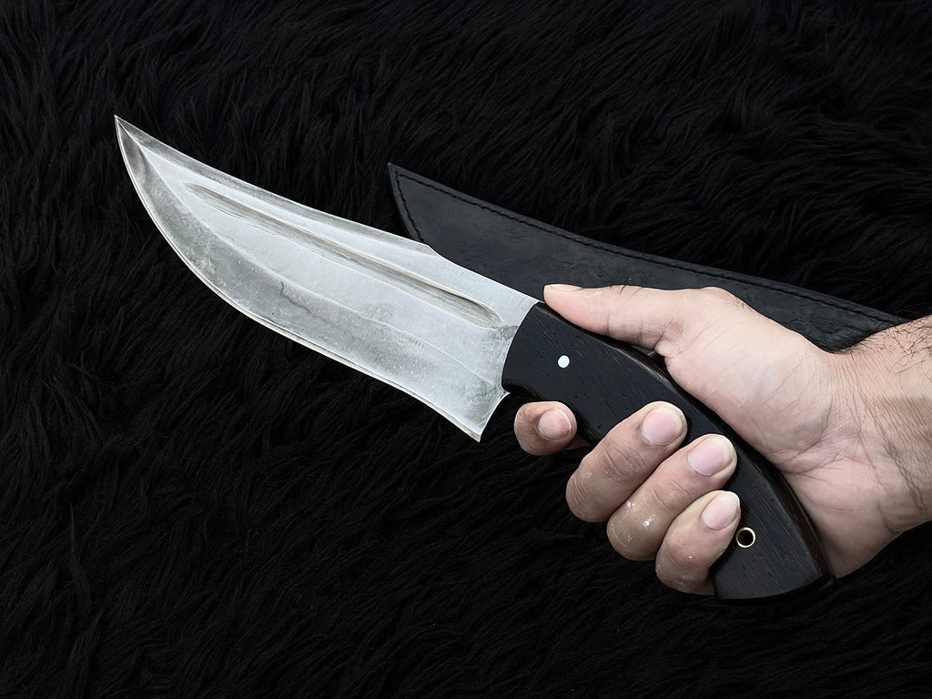 Exclusive Handmade Full Tang Hunting Knife with Leather Sheath