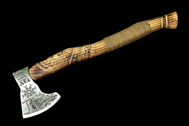 Handmade Forged Carbon Steel Norse Viking Axe