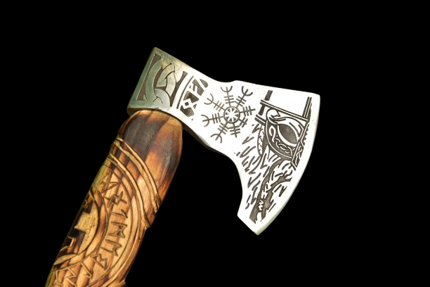 Handmade Forged Carbon Steel Norse Viking Axe