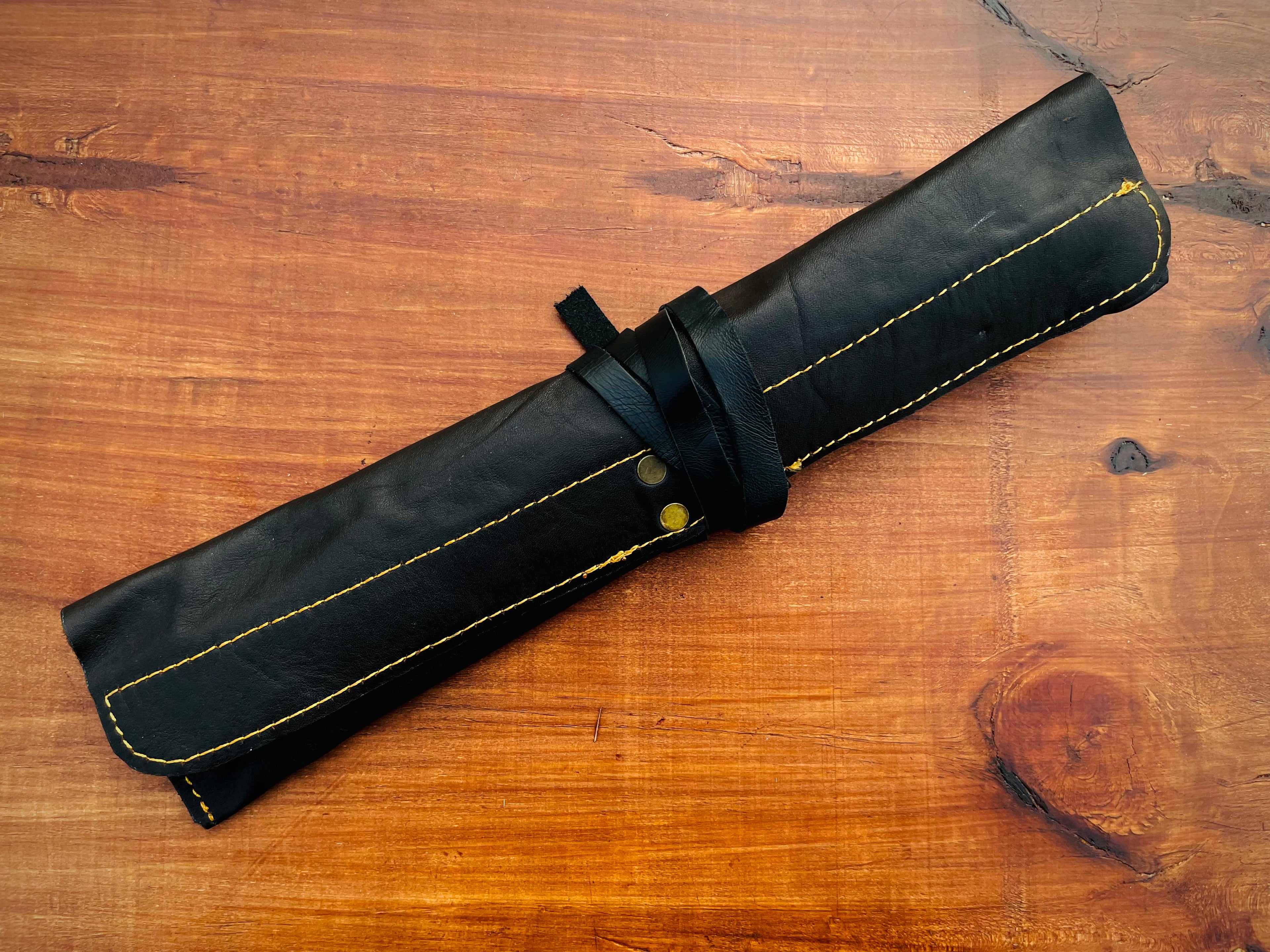 Premium Handmade Carbon Steel Chef Knife with Blue Resin Handle