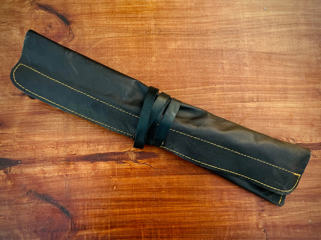 Handmade Vintage Damascus Steel Chef Knife with Leather Sheath