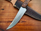 Custom Handmade Chef Fillet Knife with Leather Sheath