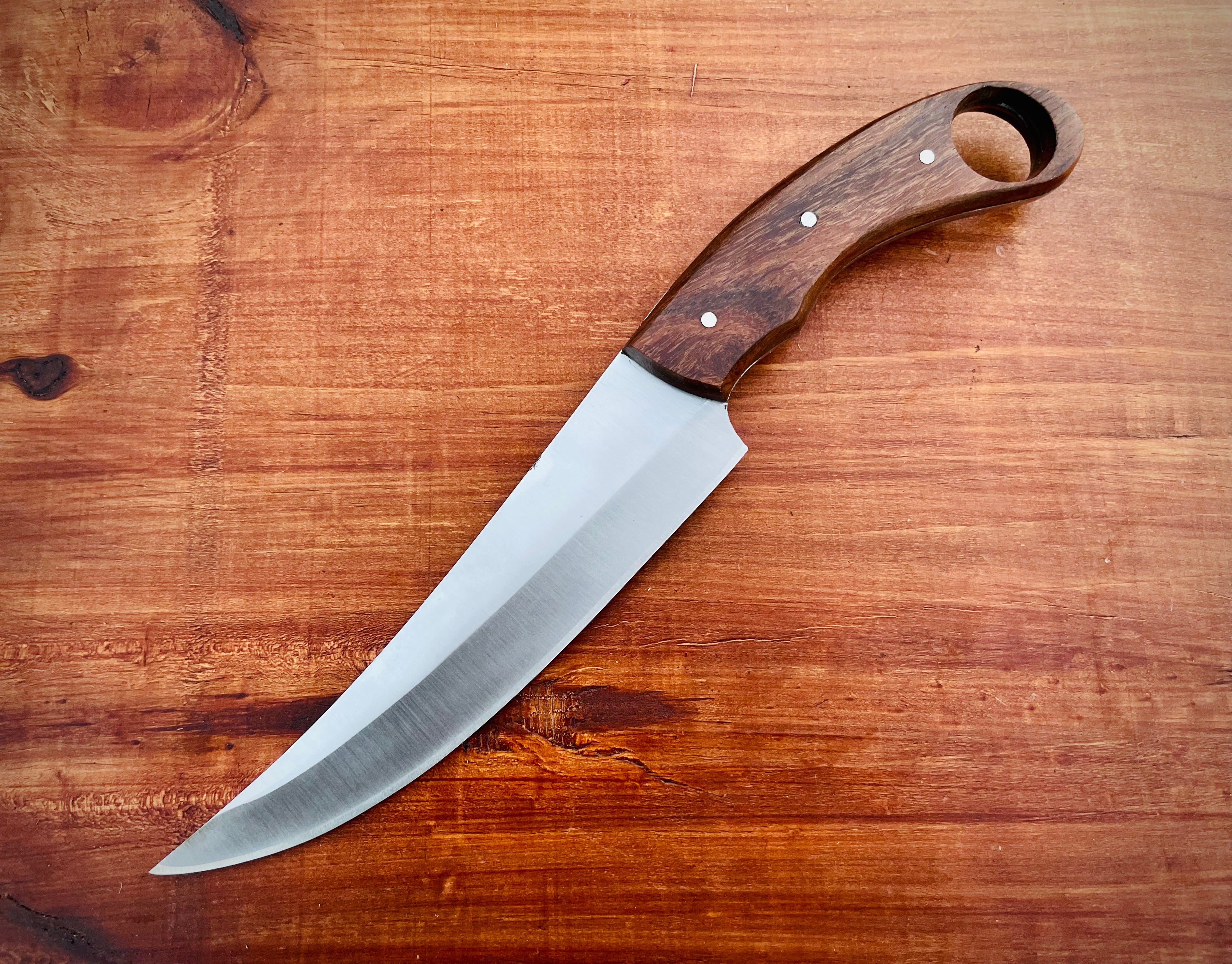 Custom Handmade Chef Fillet Knife with Leather Sheath