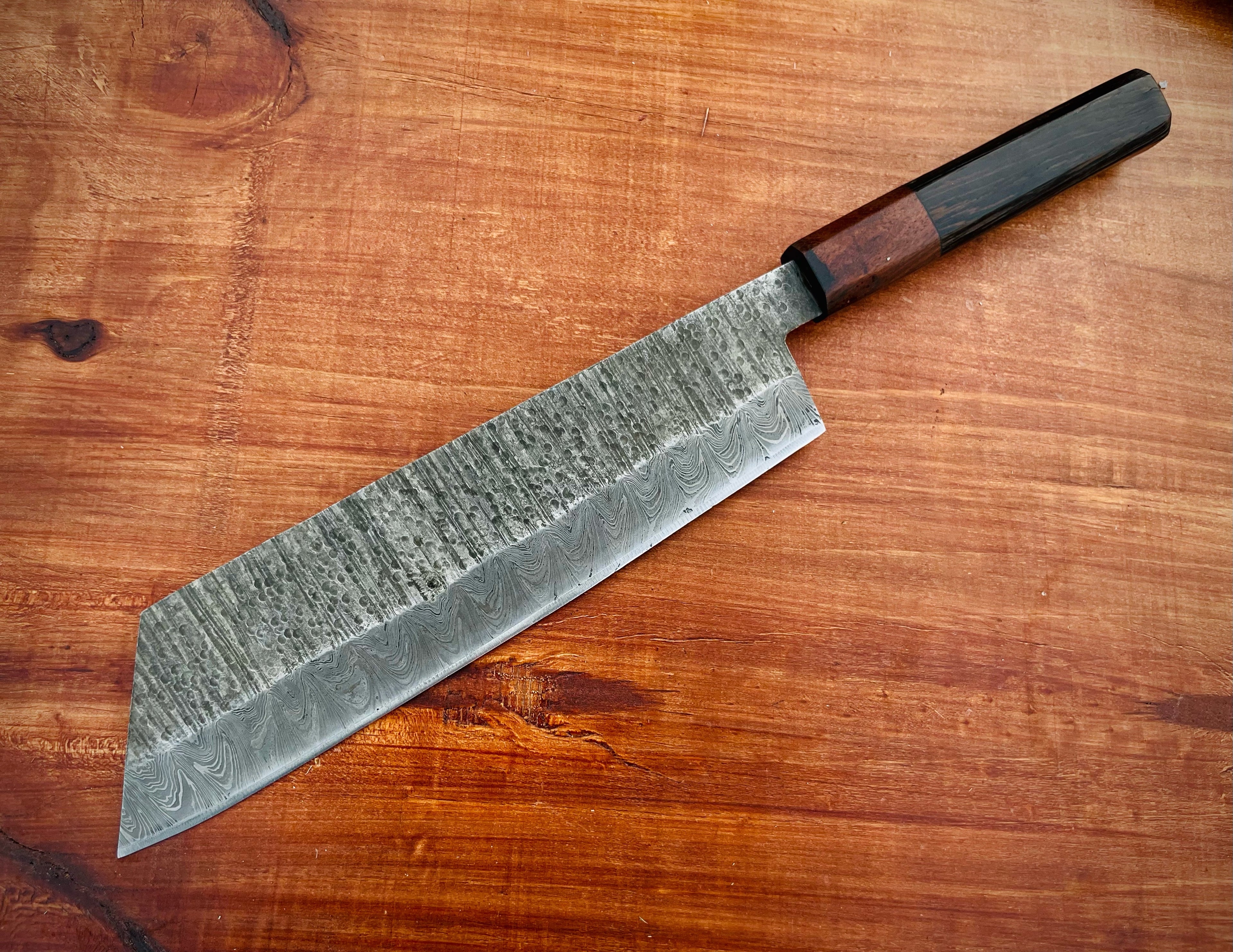 Handmade Vintage Damascus Steel Chef Knife with Leather Sheath