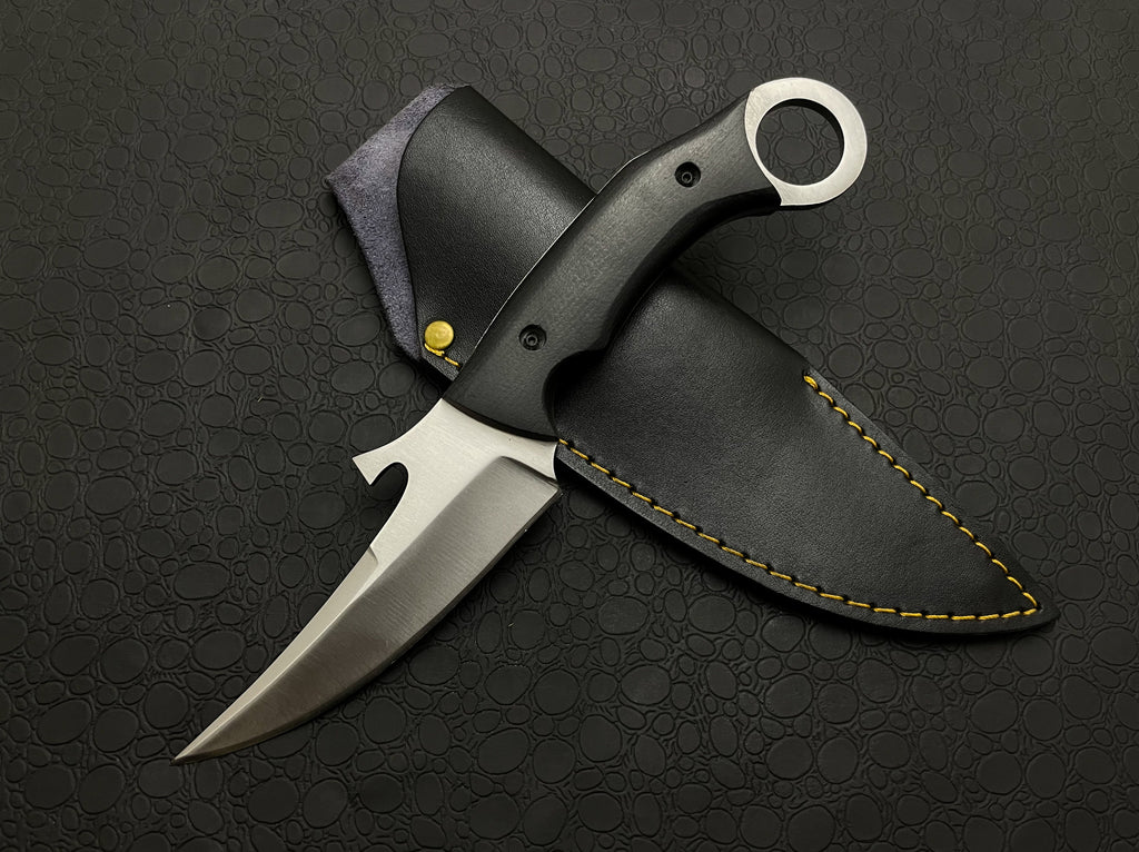 Handmade Karambit Knife with Leather Sheath