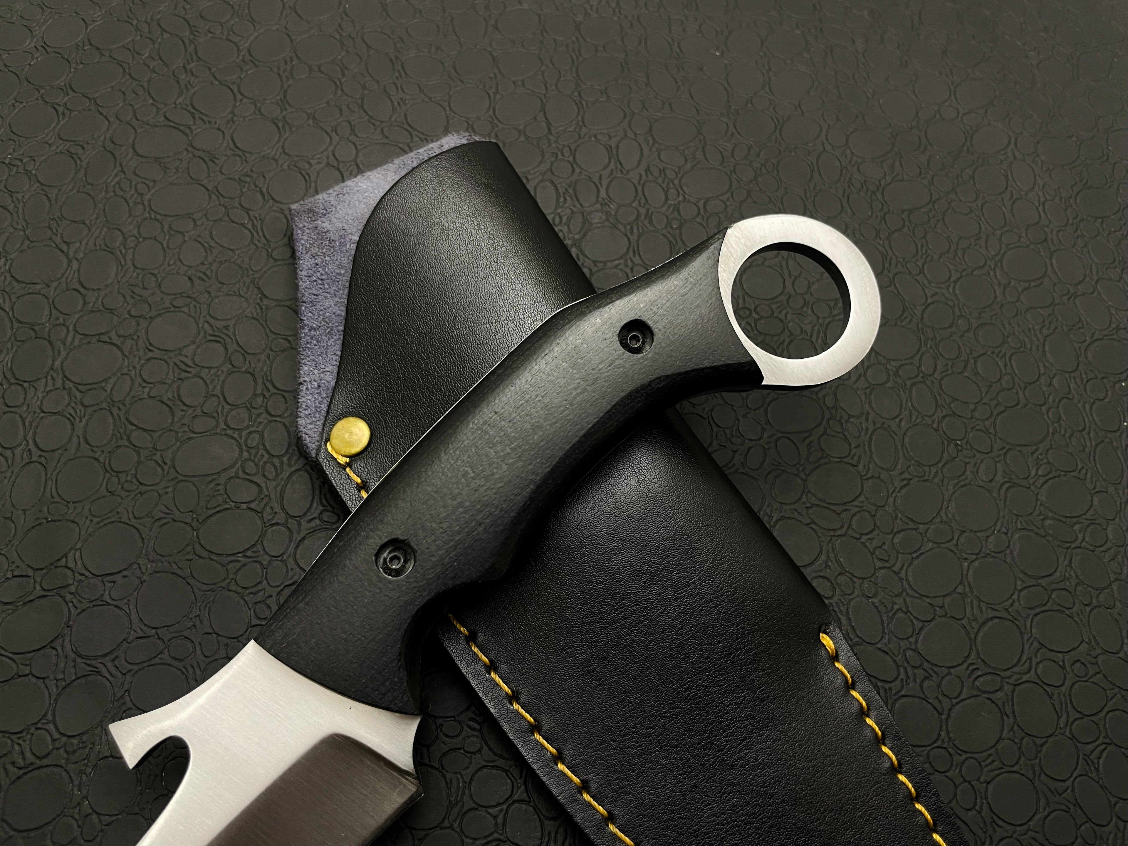 Handmade Karambit Knife with Leather Sheath