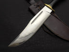 Custom Handmade High Polish Bowie Knife with Antler Handle