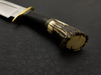 Custom Handmade High Polish Bowie Knife with Antler Handle