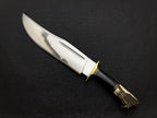Custom Handmade High Polish Bowie Knife with Antler Handle