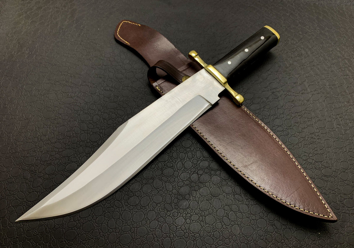 Custom Handmade Vintage Bowie Knife: Smithsonian Replica in D2 Steel with Buffalo Horn Handle