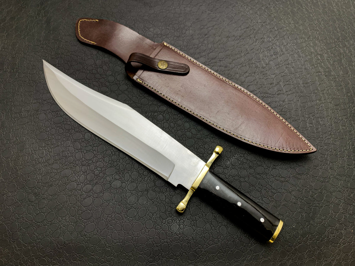 Custom Handmade Vintage Bowie Knife: Smithsonian Replica in D2 Steel with Buffalo Horn Handle