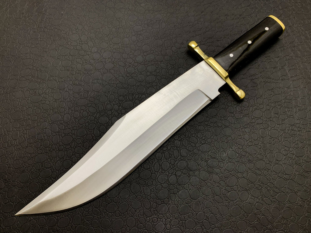 Custom Handmade Vintage Bowie Knife: Smithsonian Replica in D2 Steel with Buffalo Horn Handle