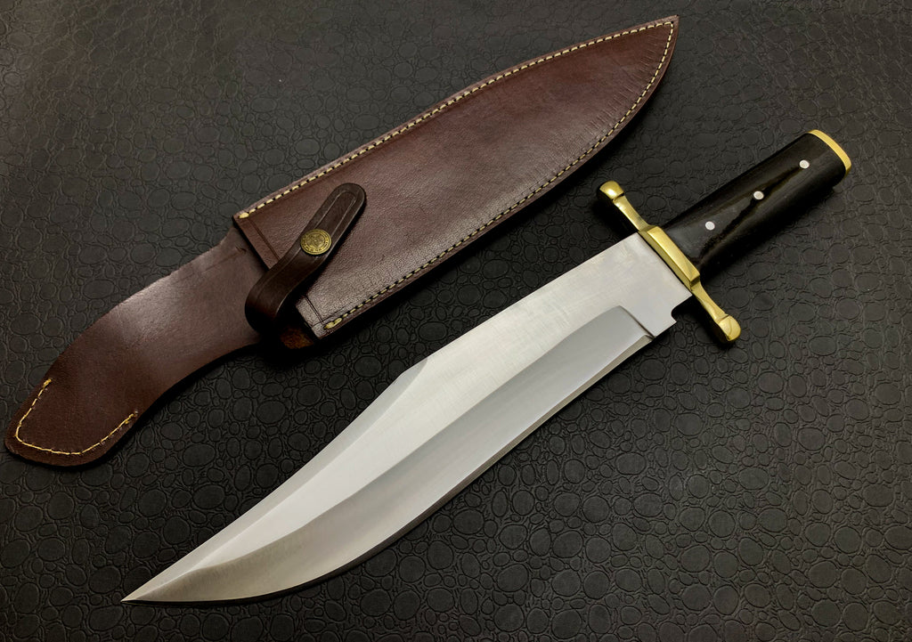 Custom Handmade Vintage Bowie Knife: Smithsonian Replica in D2 Steel with Buffalo Horn Handle