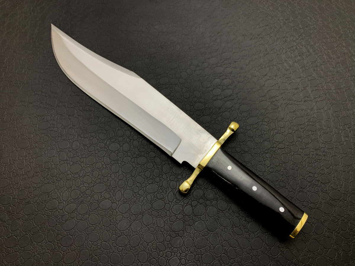 Custom Handmade Vintage Bowie Knife: Smithsonian Replica in D2 Steel with Buffalo Horn Handle