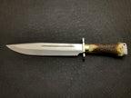 Custom Handmade Ancient Bowie Knife With Stag Horn Handle
