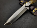 Handmade d2steel Hunting Knife with Antler Handle